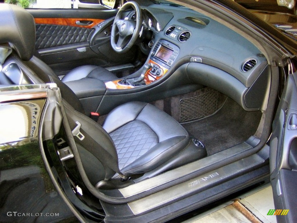 Black Interior 2009 Mercedes-Benz SL 65 AMG Roadster Photo #64252228