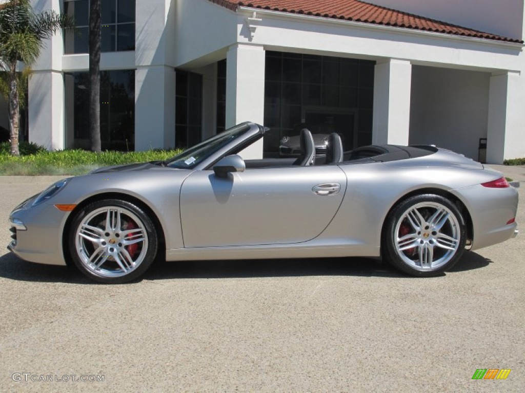 Platinum Silver Metallic 2012 Porsche New 911 Carrera S Cabriolet Exterior Photo #64252534