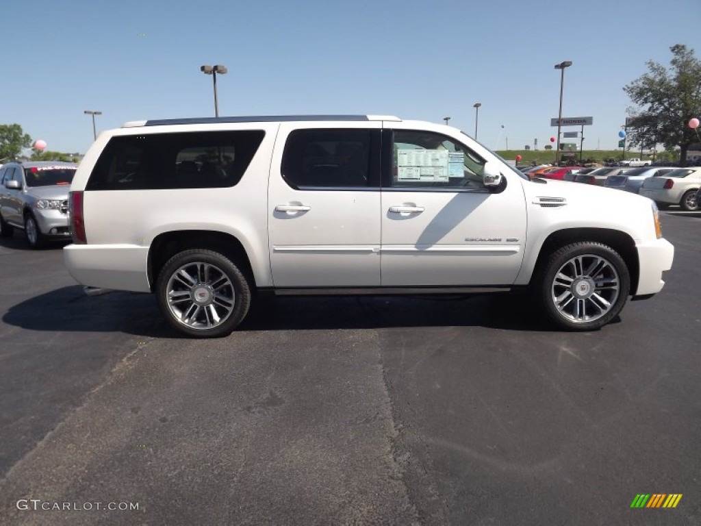 White Diamond Tricoat 2012 Cadillac Escalade ESV Premium AWD Exterior Photo #64252775