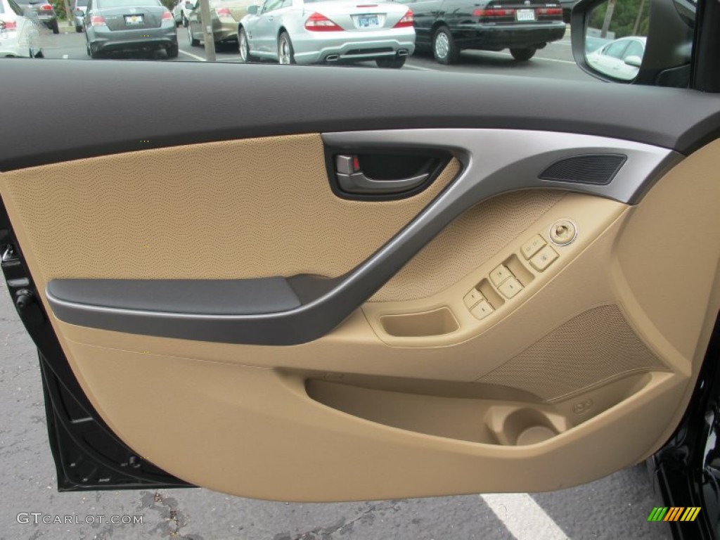 2013 Hyundai Elantra Limited Beige Door Panel Photo #64253074