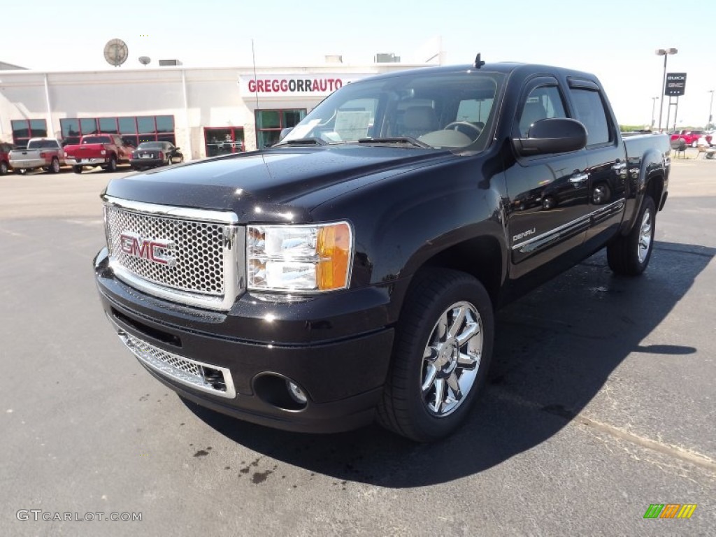 2012 Sierra 1500 Denali Crew Cab 4x4 - Onyx Black / Cocoa/Light Cashmere photo #1