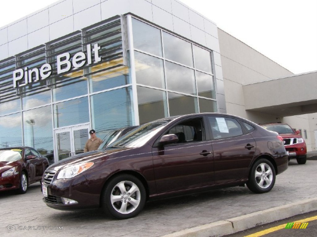 2008 Elantra SE Sedan - Purple Rain Metallic / Gray photo #1