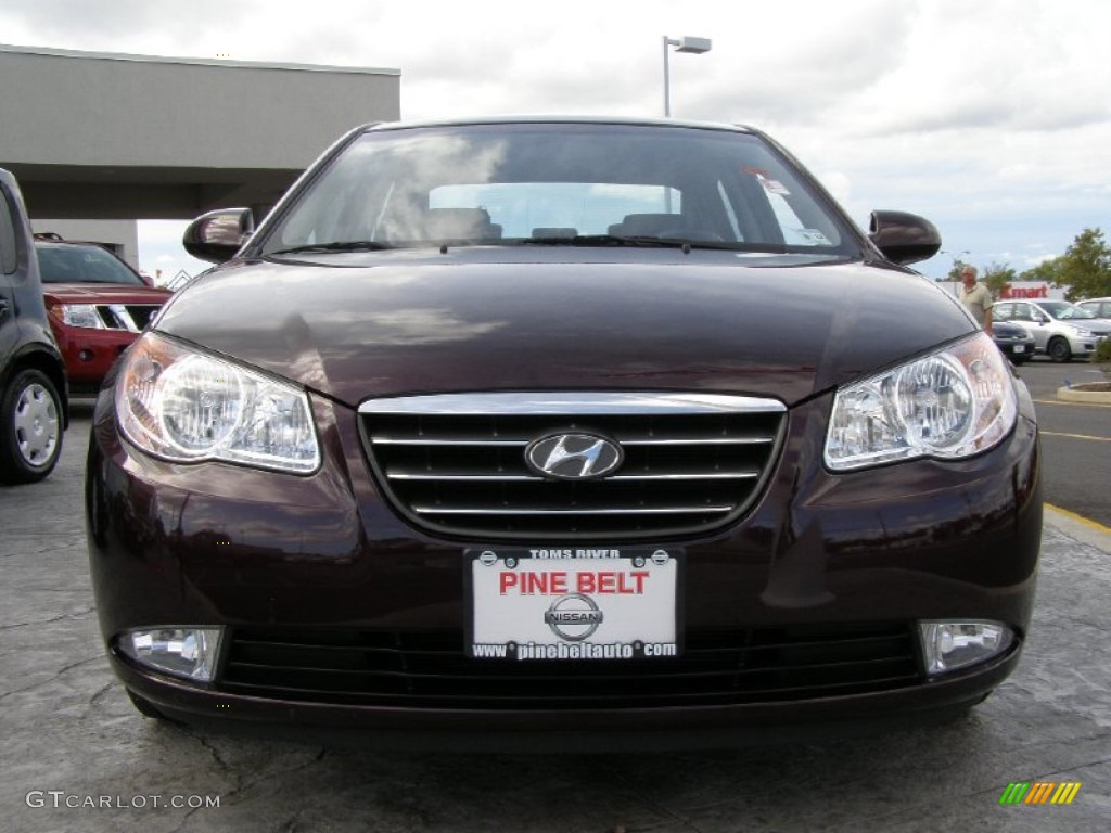 2008 Elantra SE Sedan - Purple Rain Metallic / Gray photo #2