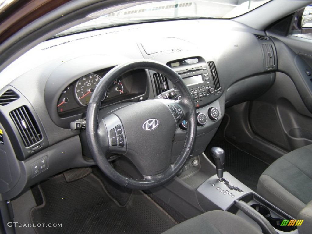2008 Hyundai Elantra SE Sedan Gray Dashboard Photo #64254470