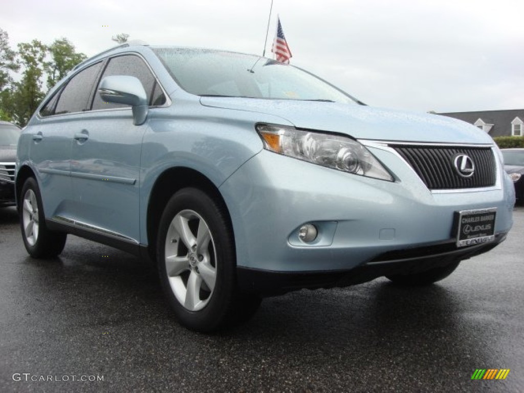 2010 RX 350 AWD - Cerulean Blue Metallic / Parchment/Brown Walnut photo #1