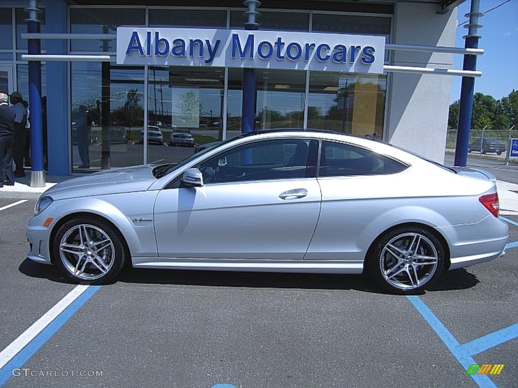 2012 C 63 AMG Coupe - Iridium Silver Metallic / AMG Black photo #1