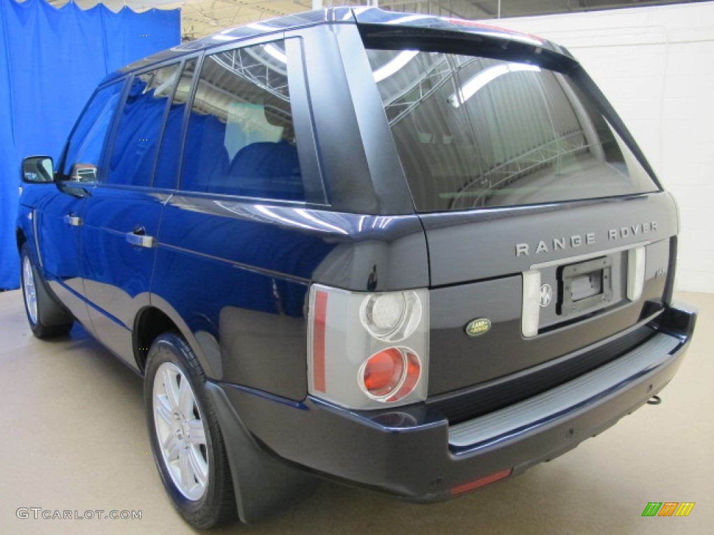 2008 Range Rover V8 HSE - Buckingham Blue Metallic / Sand/Jet photo #6