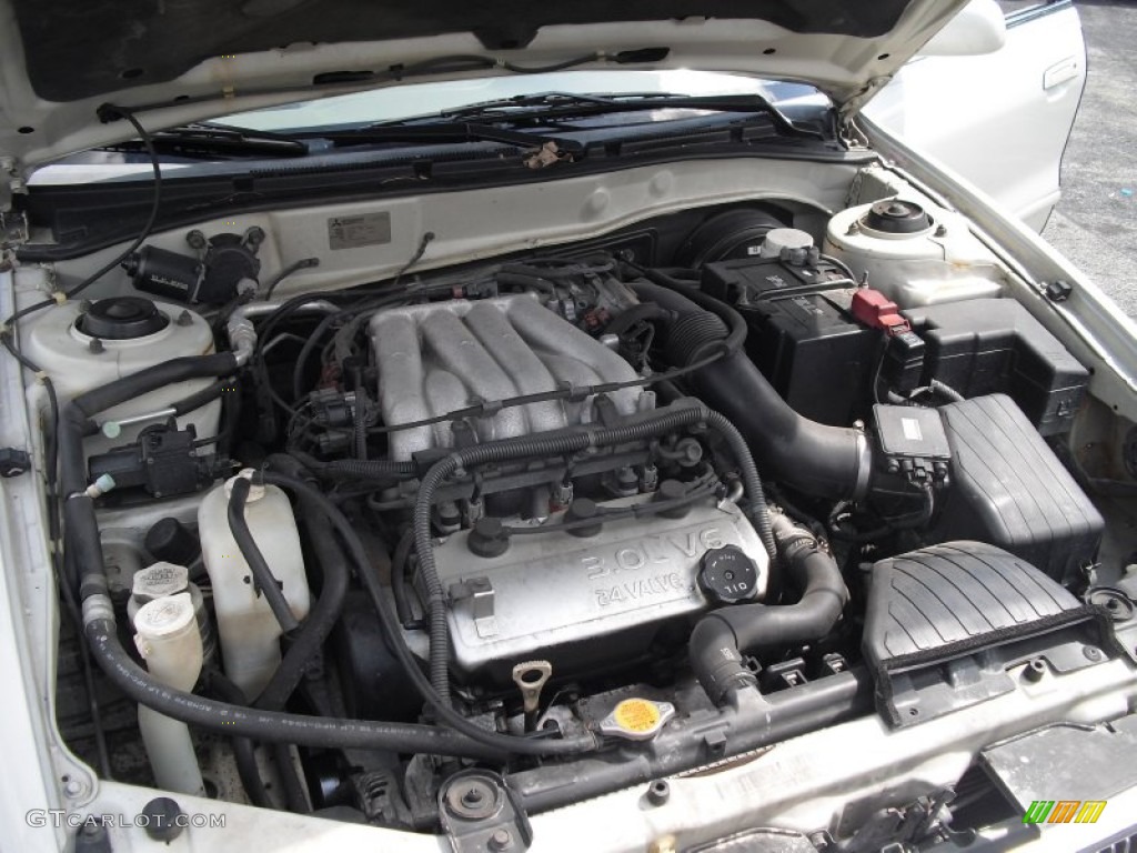 2001 Galant ES V6 - Northstar White / Tan photo #28