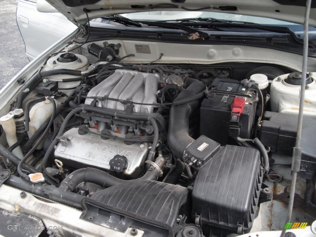 2001 Galant ES V6 - Northstar White / Tan photo #29