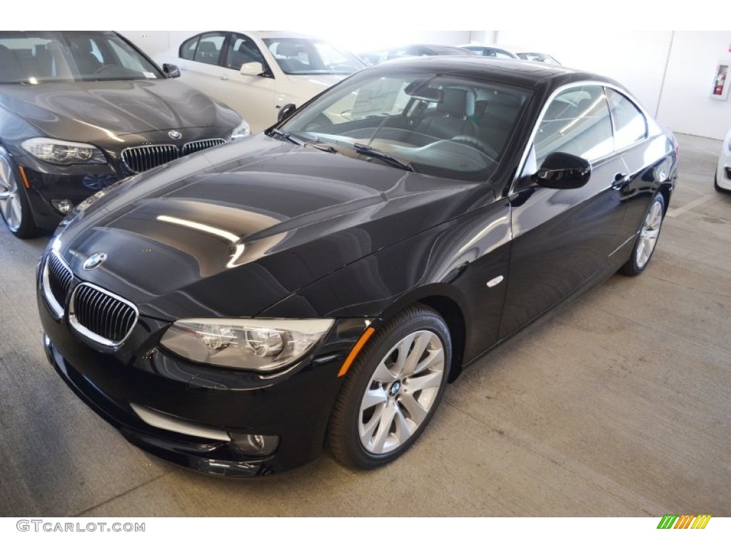 2012 3 Series 328i Coupe - Jet Black / Black photo #9