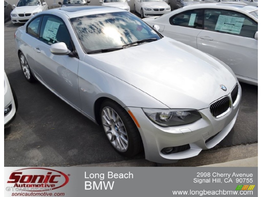 2012 3 Series 328i Coupe - Titanium Silver Metallic / Black photo #1