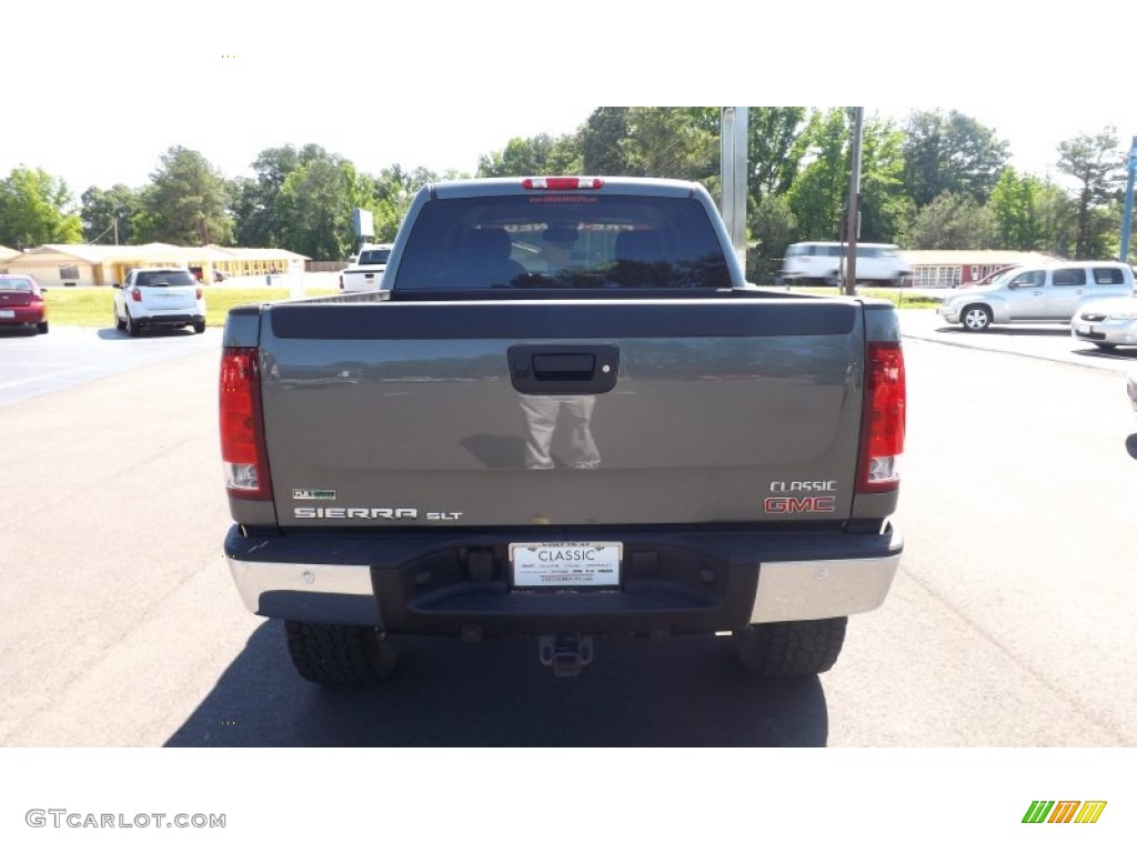 2011 Sierra 1500 SLT Crew Cab 4x4 - Stealth Gray Metallic / Very Dark Cashmere/Light Cashmere photo #4