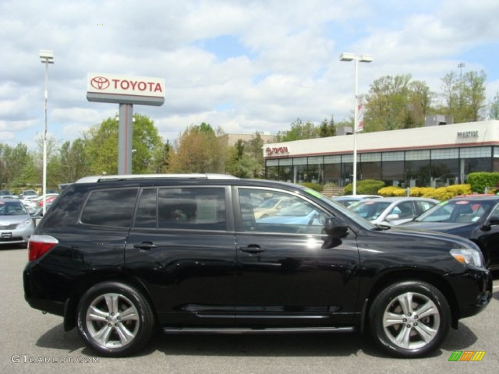 2009 Highlander Sport 4WD - Black / Black photo #1