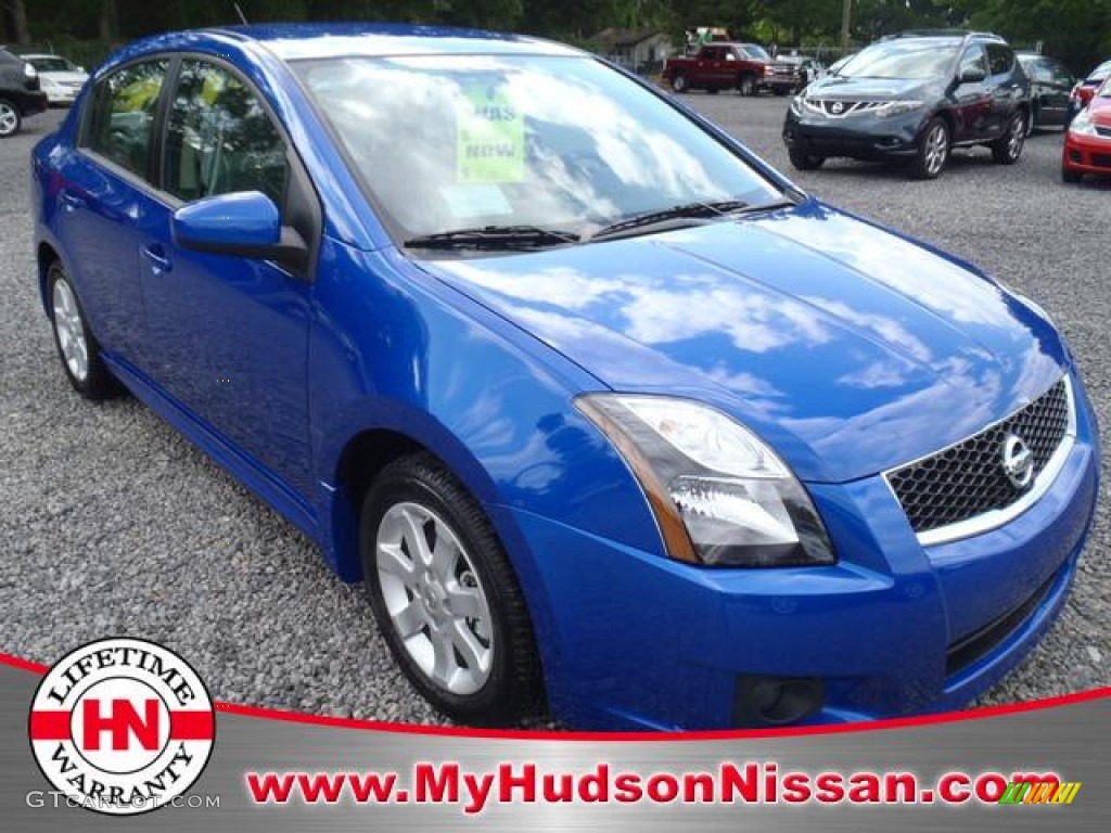 2012 Sentra 2.0 SR - Metallic Blue / Charcoal photo #1