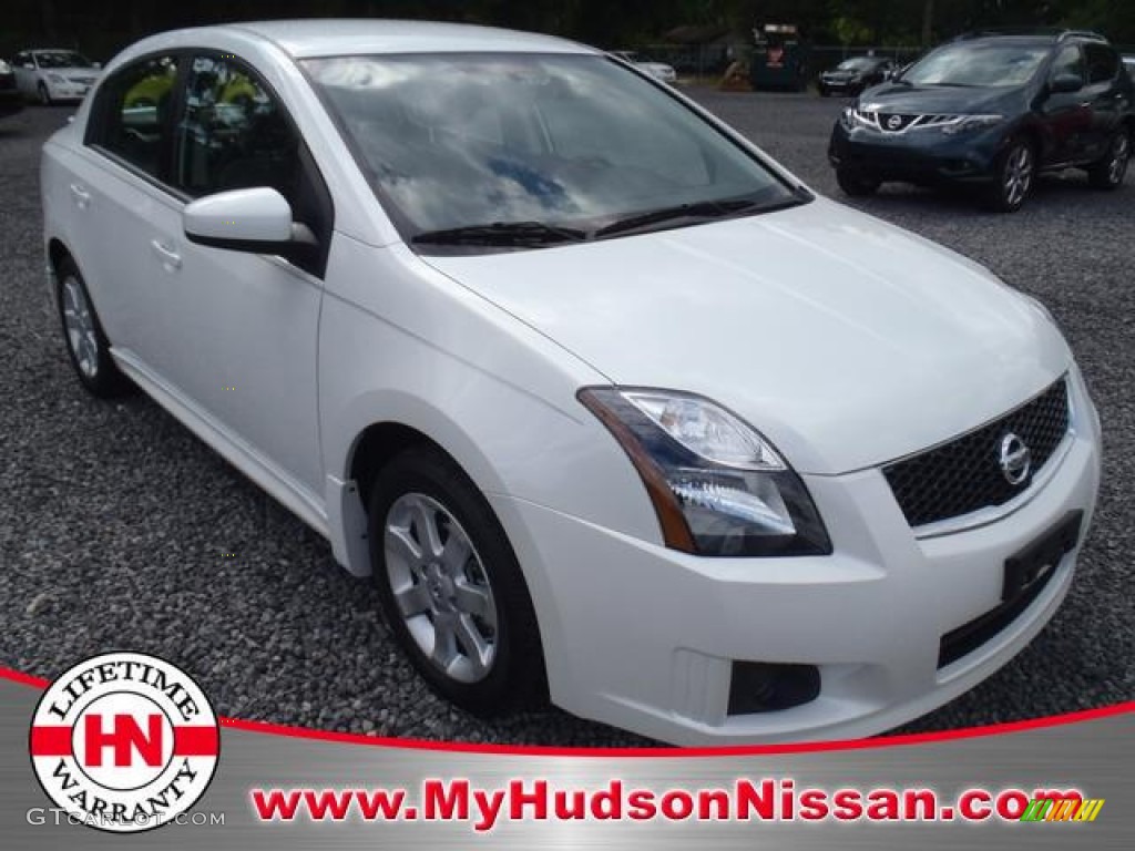 2012 Sentra 2.0 SR - Aspen White / Beige photo #1