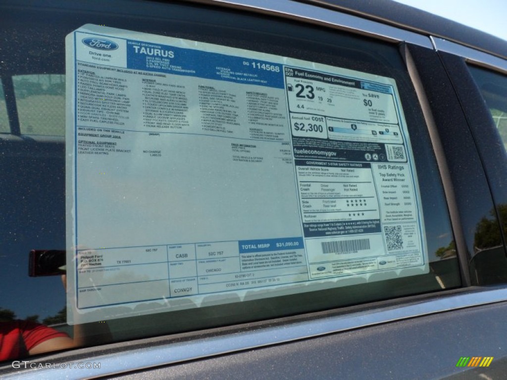 2013 Ford Taurus SEL Window Sticker Photo #64279213