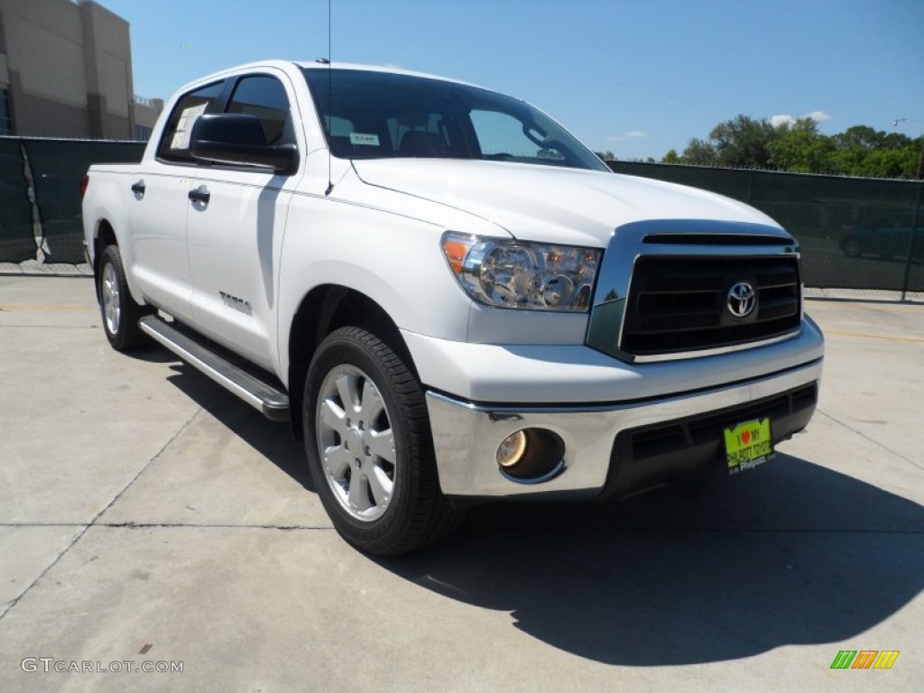 2012 Tundra Texas Edition CrewMax - Super White / Sand Beige photo #1