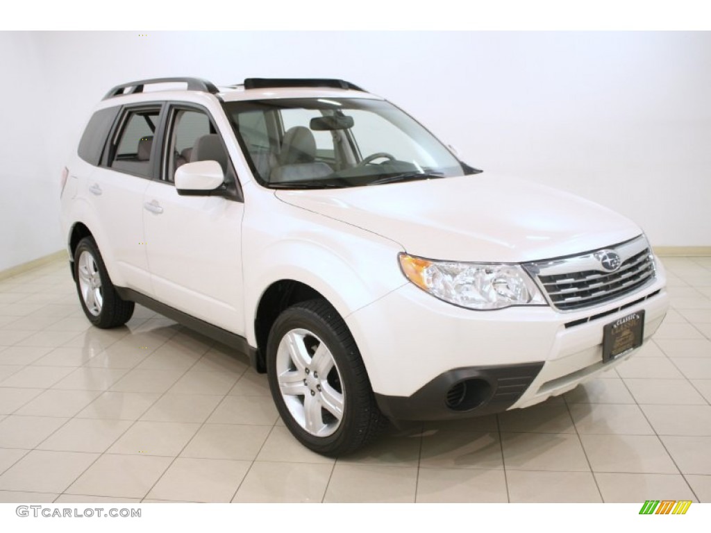 2010 Forester 2.5 X Premium - Satin White Pearl / Platinum photo #1