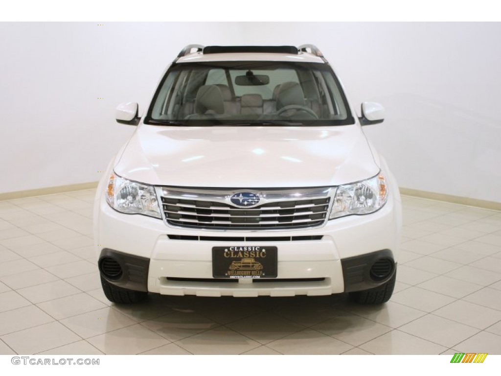 2010 Forester 2.5 X Premium - Satin White Pearl / Platinum photo #2