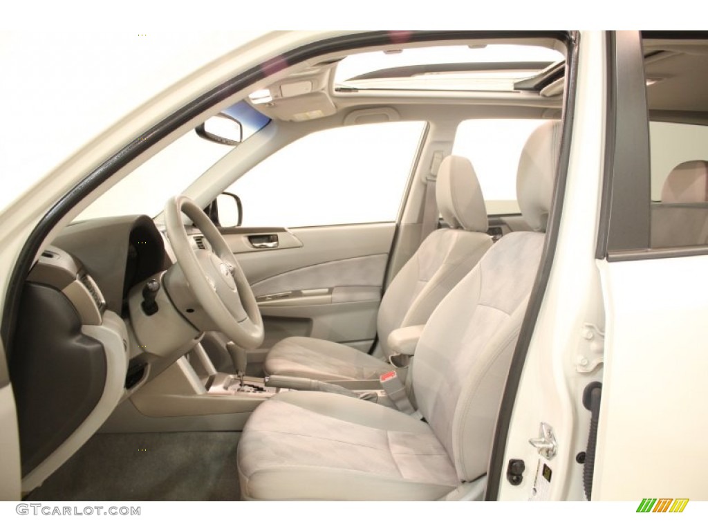 2010 Forester 2.5 X Premium - Satin White Pearl / Platinum photo #6