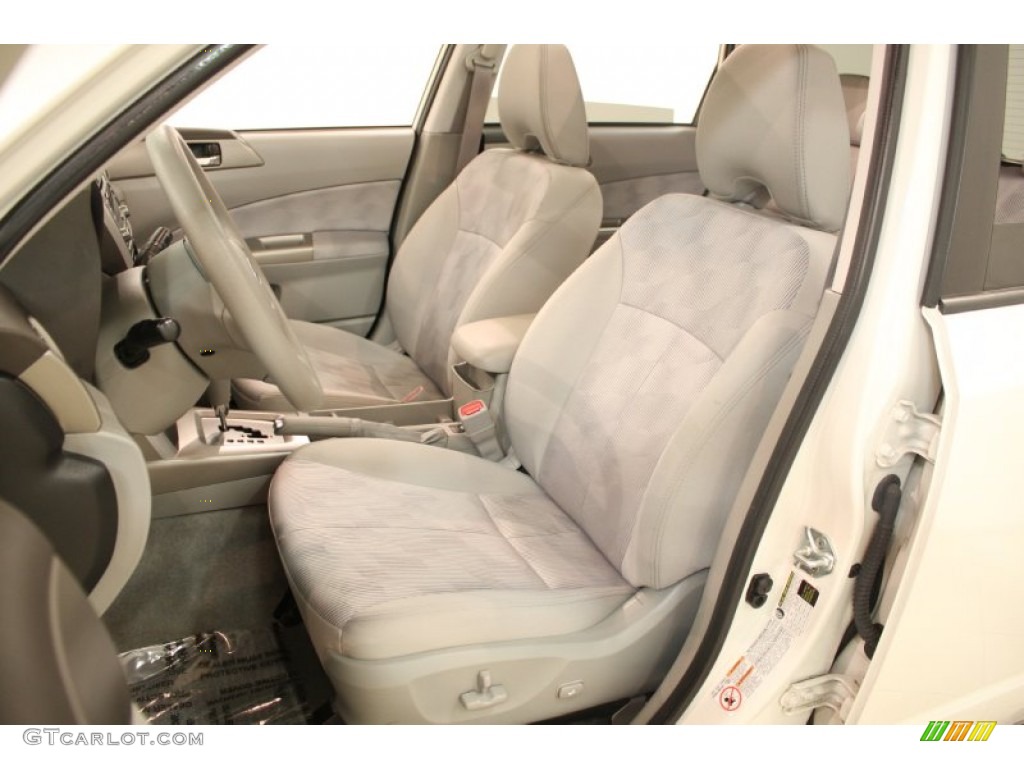 2010 Forester 2.5 X Premium - Satin White Pearl / Platinum photo #7