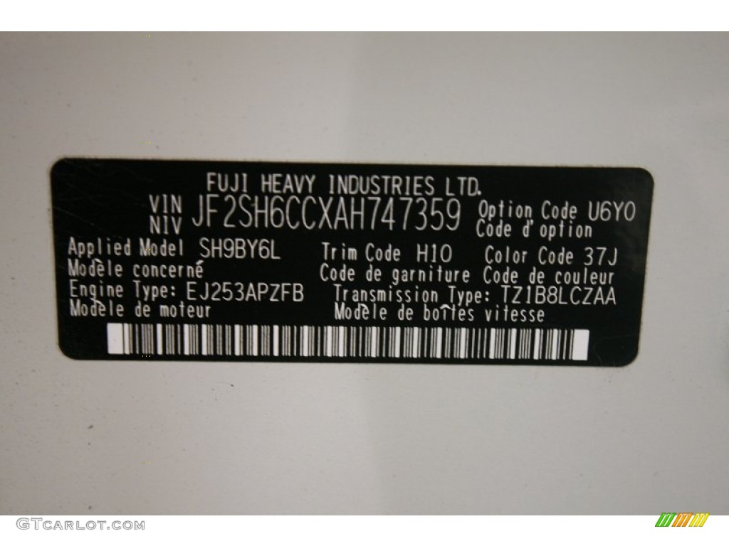 2010 Forester 2.5 X Premium - Satin White Pearl / Platinum photo #23