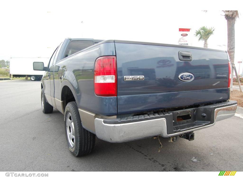 2005 F150 XLT Regular Cab - Medium Wedgewood Blue Metallic / Tan photo #5