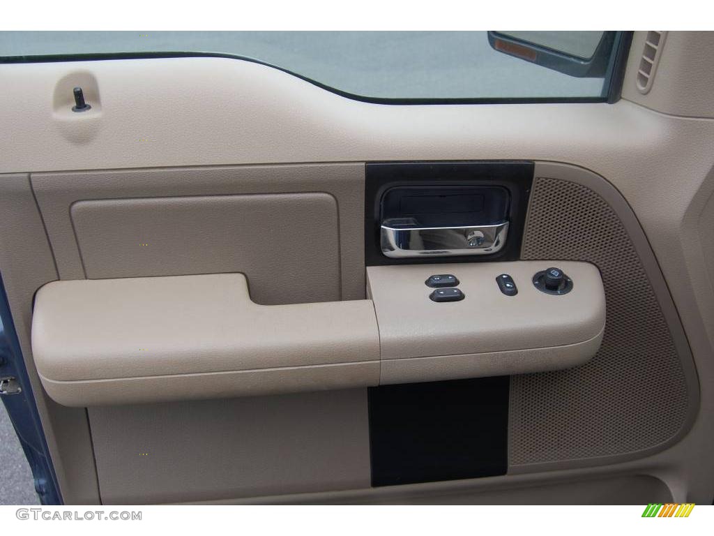 2005 F150 XLT Regular Cab - Medium Wedgewood Blue Metallic / Tan photo #18