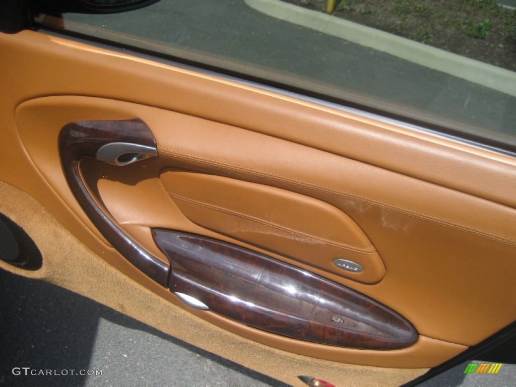 2000 Porsche 911 Carrera 4 Millennium Edition Coupe Natural Brown Door Panel Photo #64285892