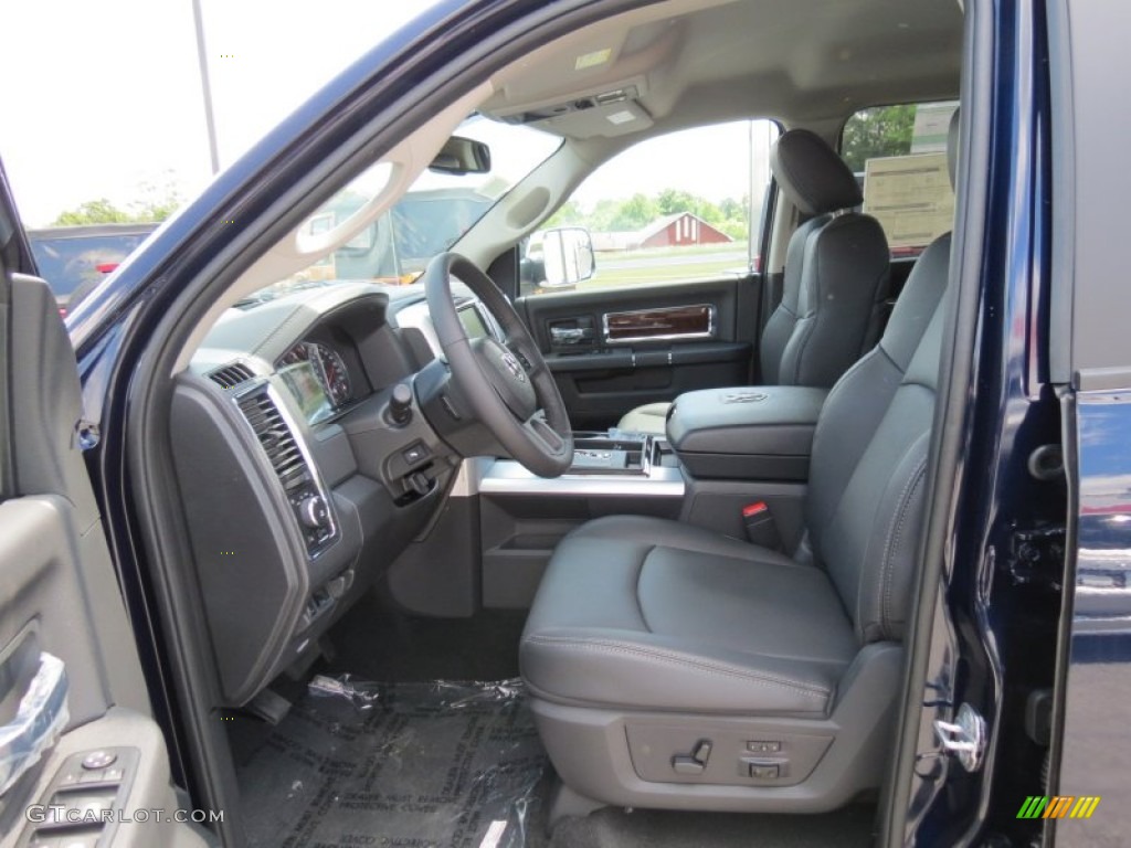 2012 Ram 1500 Laramie Crew Cab 4x4 - True Blue Pearl / Dark Slate Gray photo #10