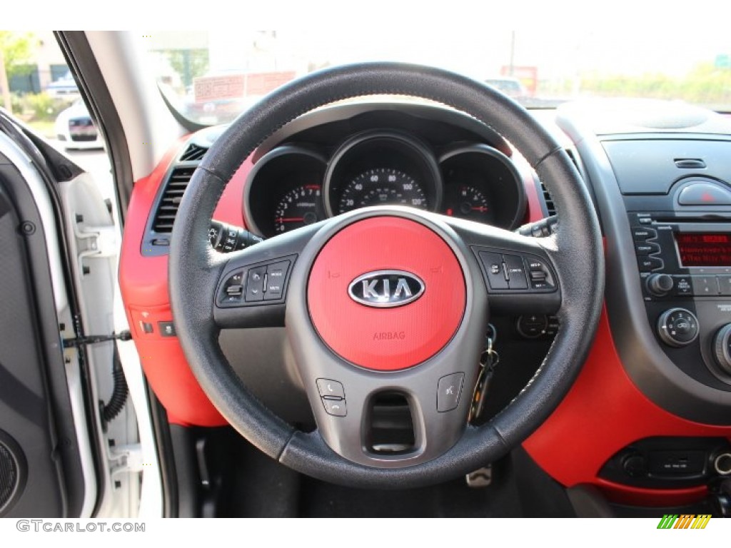 2010 Soul Sport - Clear White / Red/Black Sport Leather photo #14