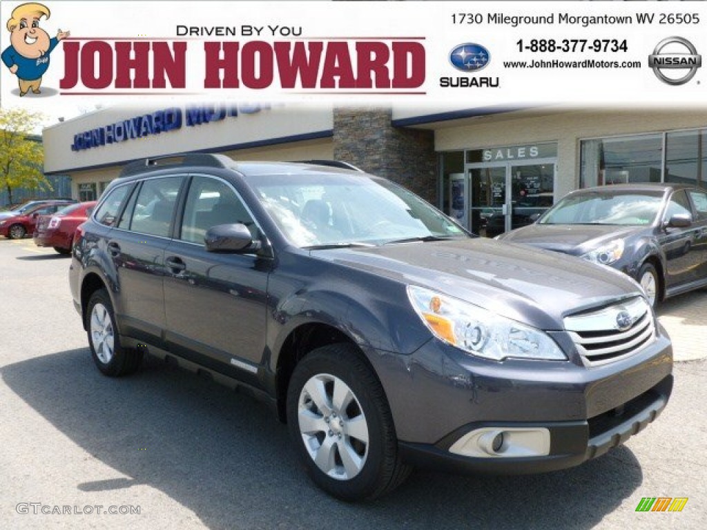 2012 Outback 2.5i - Graphite Gray Metallic / Off Black photo #1