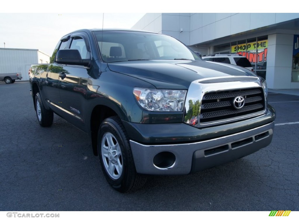 2008 Tundra Double Cab - Timberland Green Mica / Graphite Gray photo #2