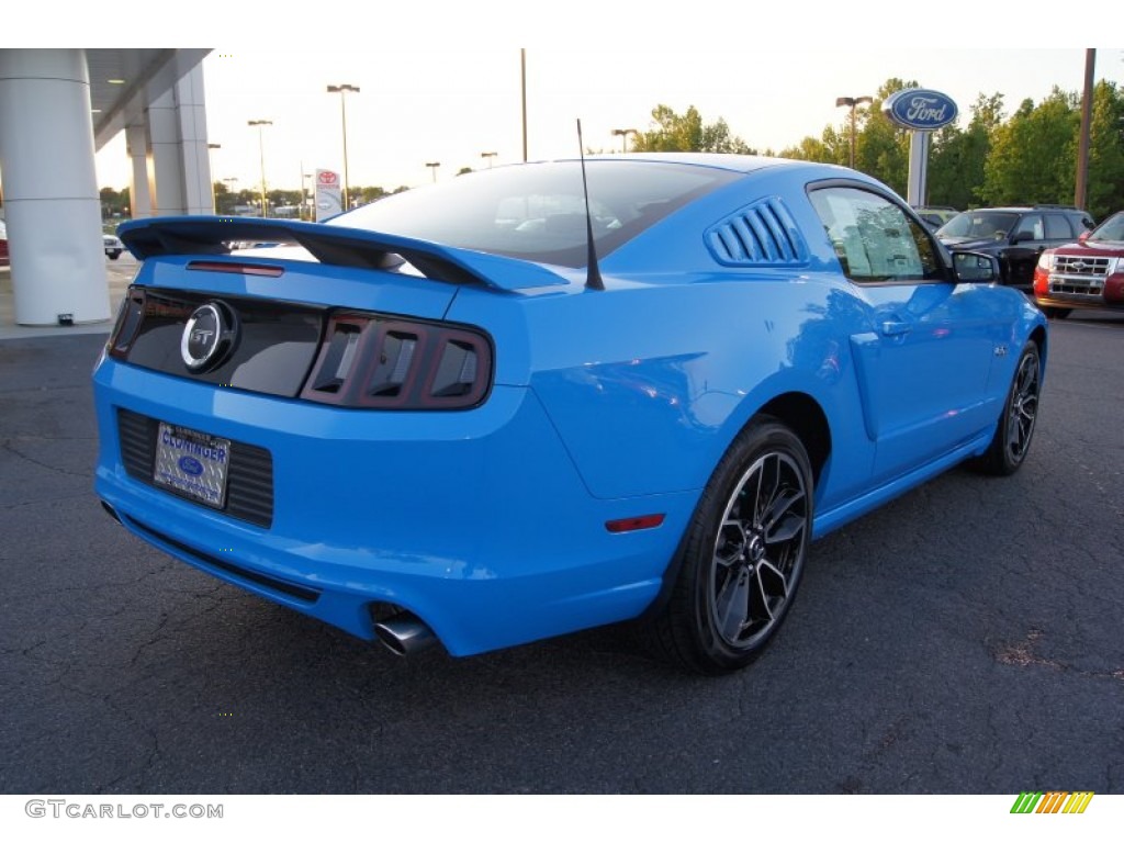 Grabber Blue 2013 Ford Mustang GT Premium Coupe Exterior Photo #64297550