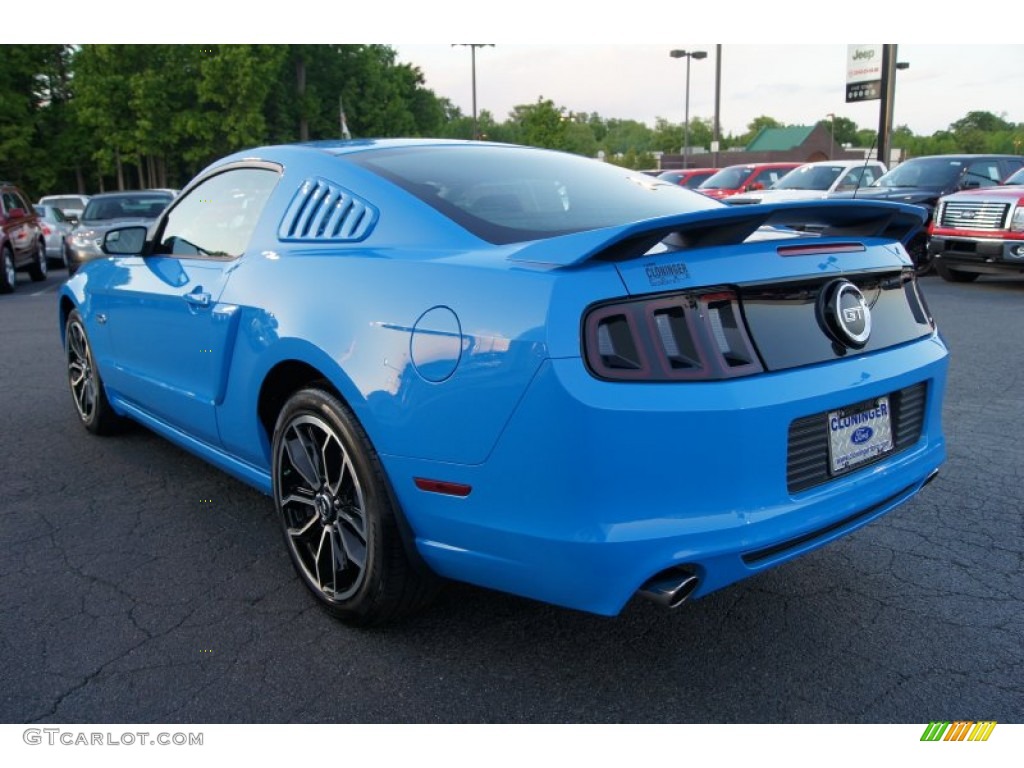 Grabber Blue 2013 Ford Mustang GT Premium Coupe Exterior Photo #64297773