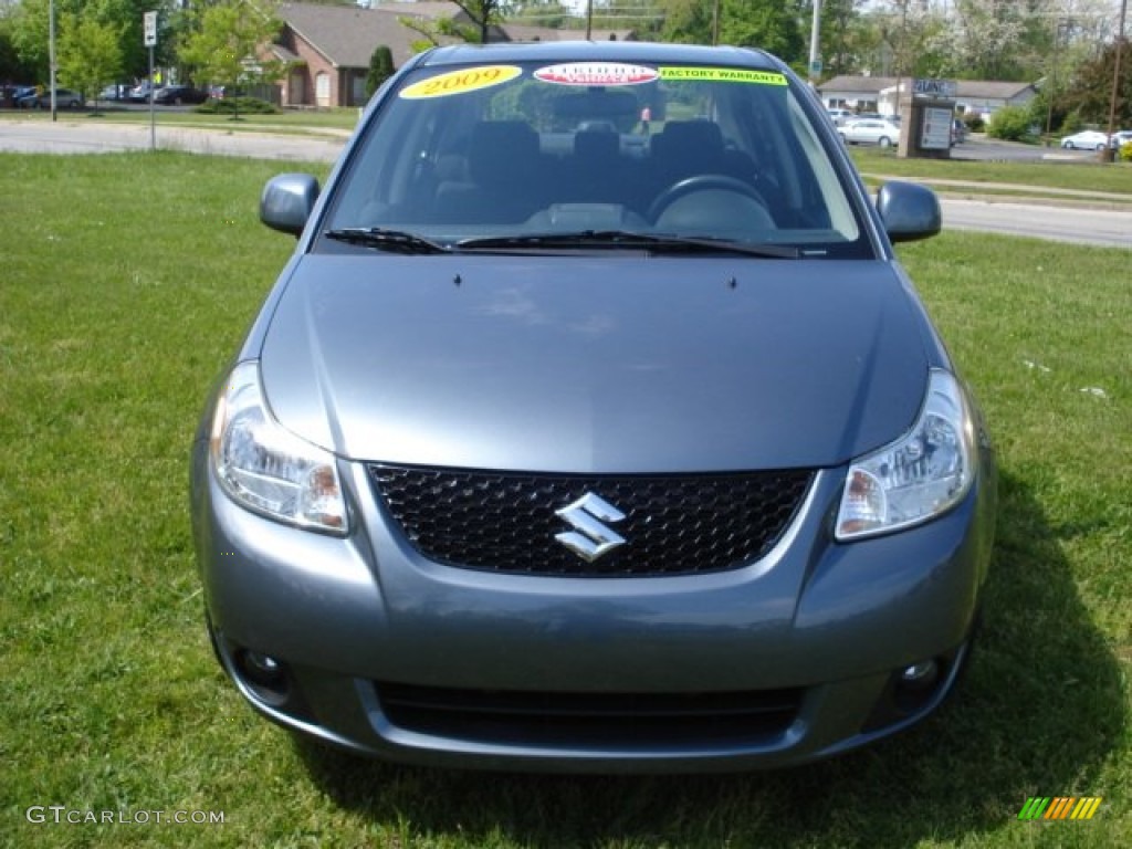 2009 SX4 Sedan LE - Azure Gray Metallic / Black photo #3