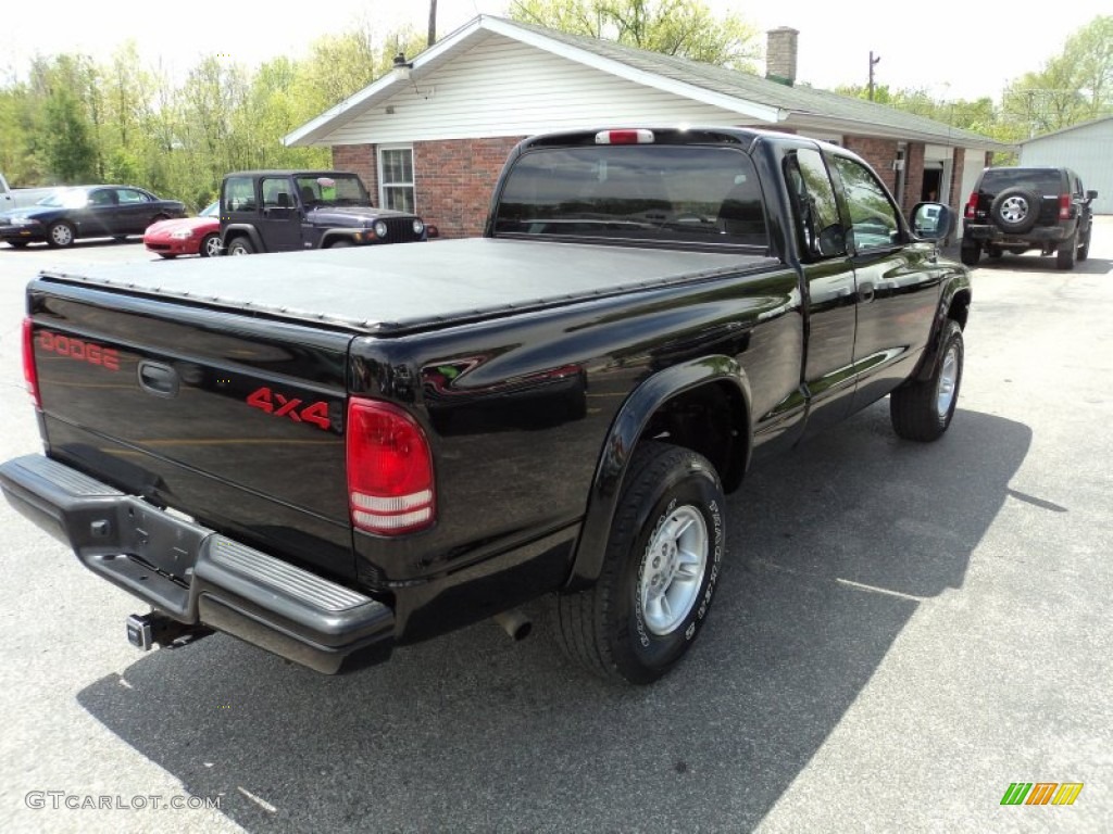 1998 Dakota Sport Extended Cab 4x4 - Black / Agate photo #3