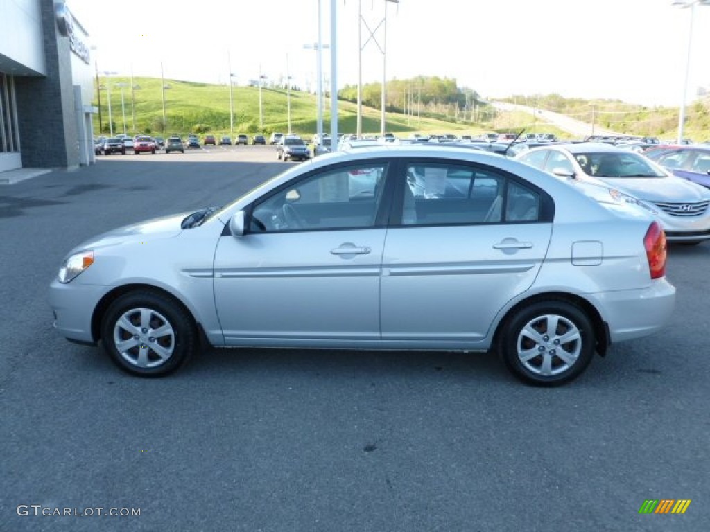 2008 Accent GLS Sedan - Platinum Silver / Gray photo #4
