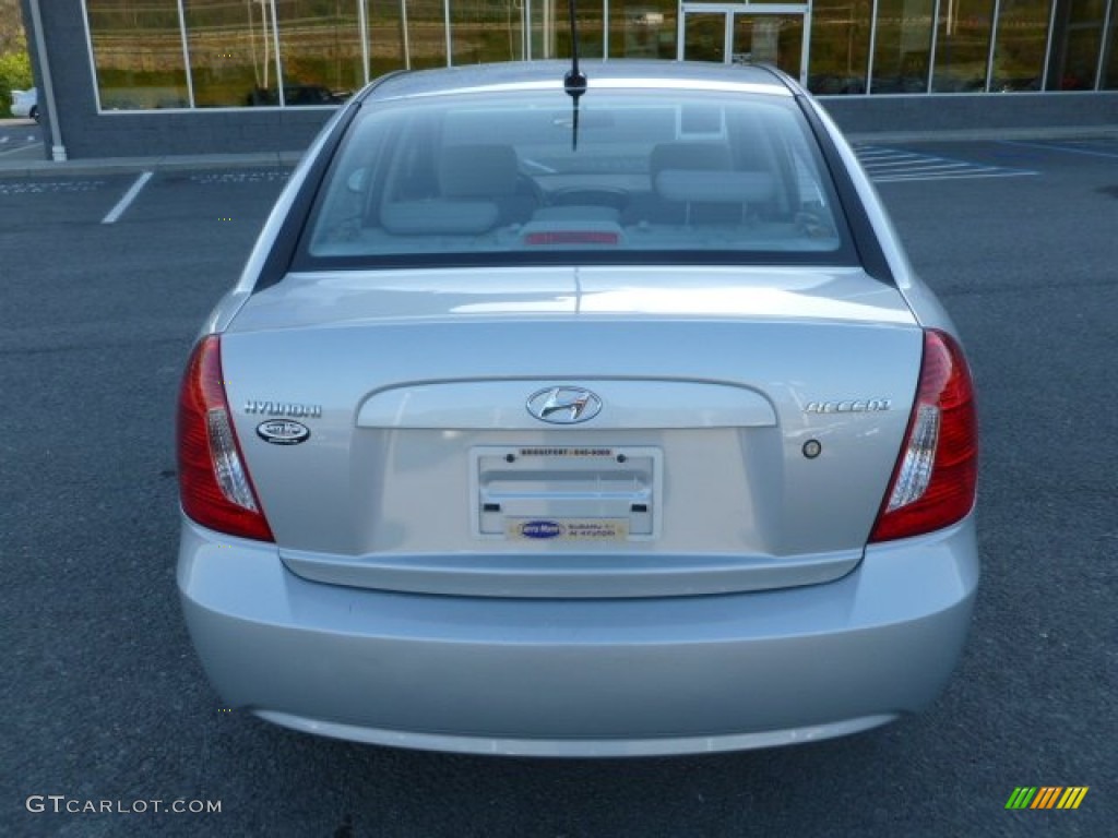 2008 Accent GLS Sedan - Platinum Silver / Gray photo #6