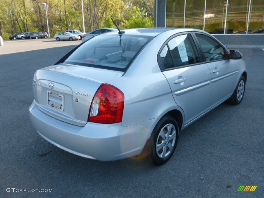 2008 Accent GLS Sedan - Platinum Silver / Gray photo #7