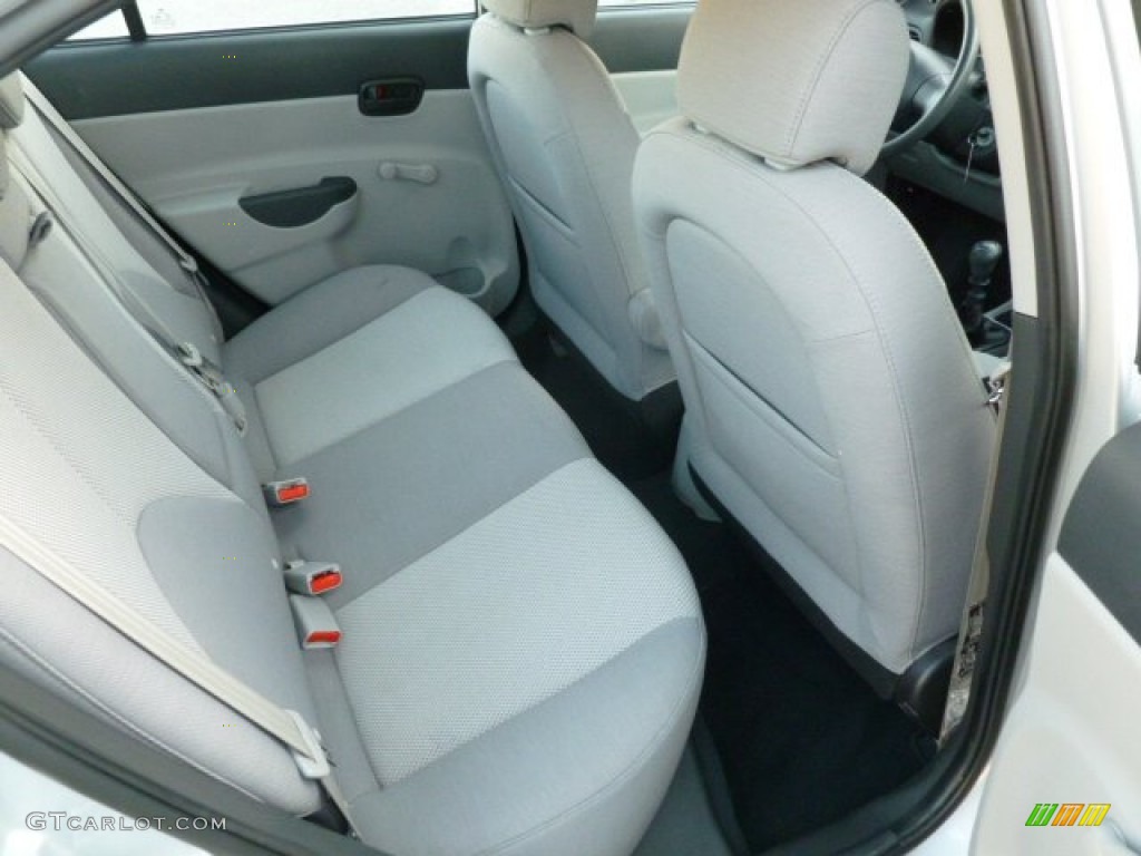 2008 Accent GLS Sedan - Platinum Silver / Gray photo #13