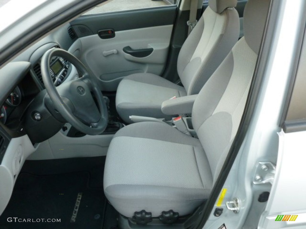 2008 Accent GLS Sedan - Platinum Silver / Gray photo #16