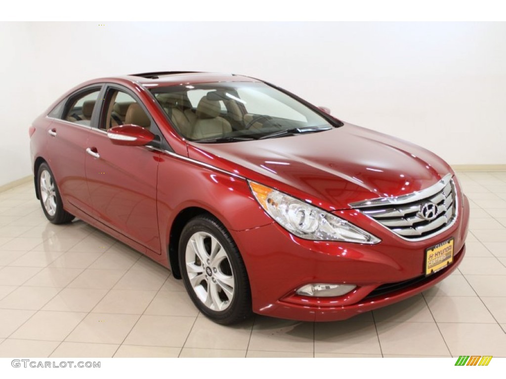 2011 Sonata Limited - Venetian Red / Camel photo #1