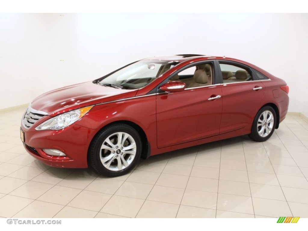 2011 Sonata Limited - Venetian Red / Camel photo #3