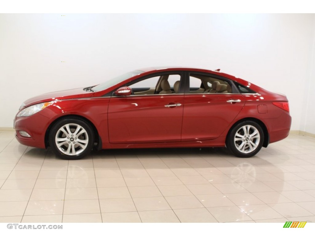 2011 Sonata Limited - Venetian Red / Camel photo #4