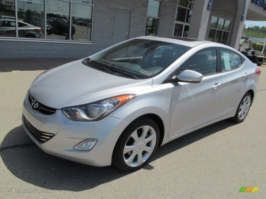 2012 Elantra Limited - Shimmering Silver / Gray photo #2