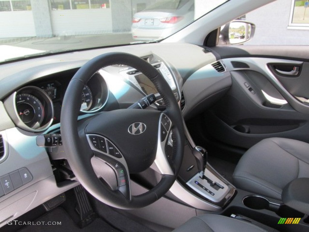 2012 Elantra Limited - Shimmering Silver / Gray photo #14