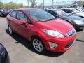 2011 Red Candy Metallic Ford Fiesta SEL Sedan  photo #2