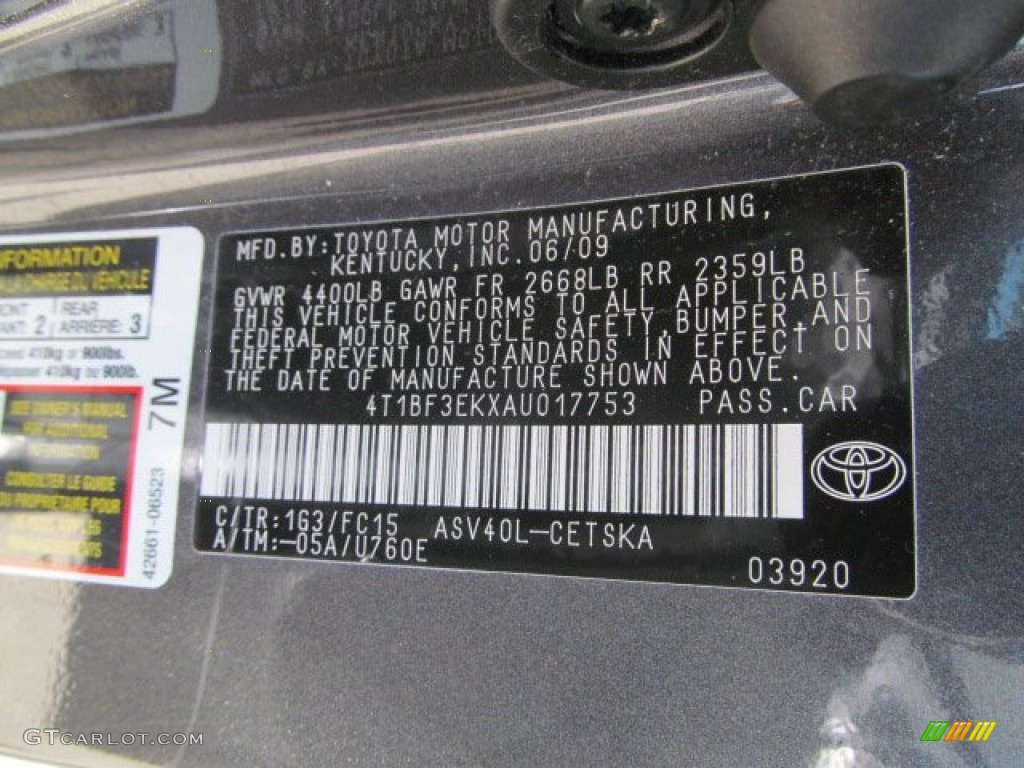 2010 Camry SE - Magnetic Gray Metallic / Dark Charcoal photo #19