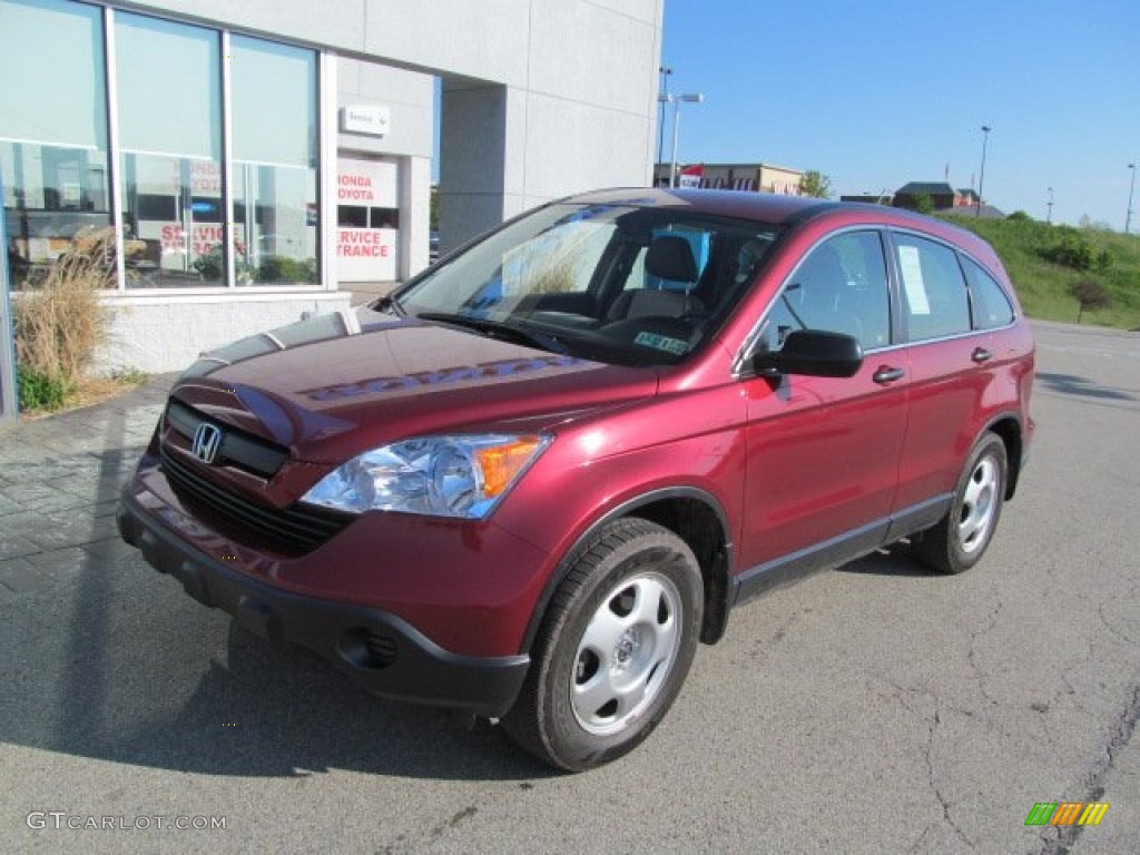 2007 CR-V LX 4WD - Tango Red Pearl / Gray photo #2